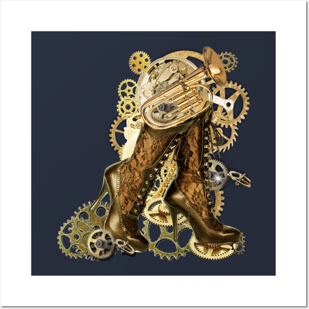 Gothic-Steampunk-Wedding boots Wall Art by Nadine8May